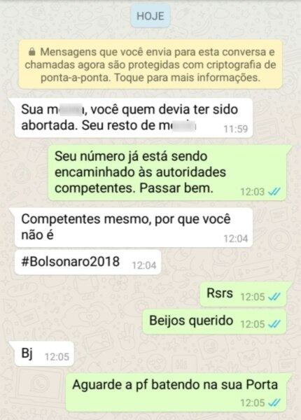 Um rapaz xingou e disse que ela que “devia ter sido abortada”