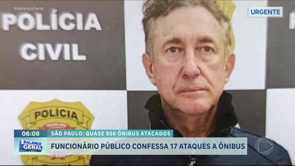Funcionário público é preso e confessa que atacou 17 ônibus em São Paulo