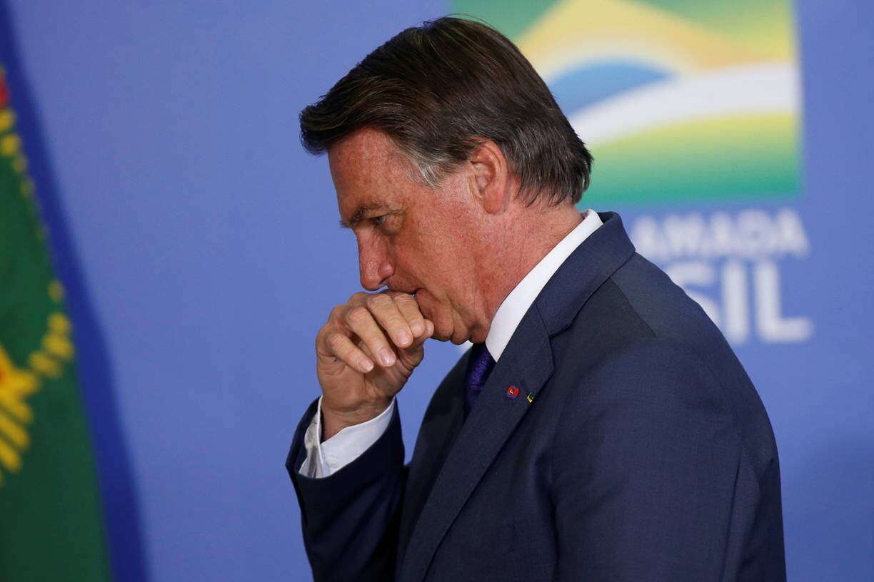Brazil's President Jair Bolsonaro attends a ceremony at the Planalto Palace in Brasilia, Brazil September 2, 2021. REUTERS/Adriano Machado