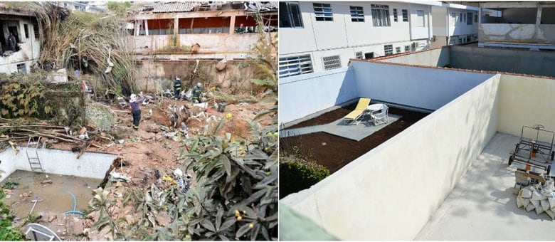 Imagens mostram o antes e o depois dos terrenos onde o avião de Eduardo Campos caiu em agosto de 2014