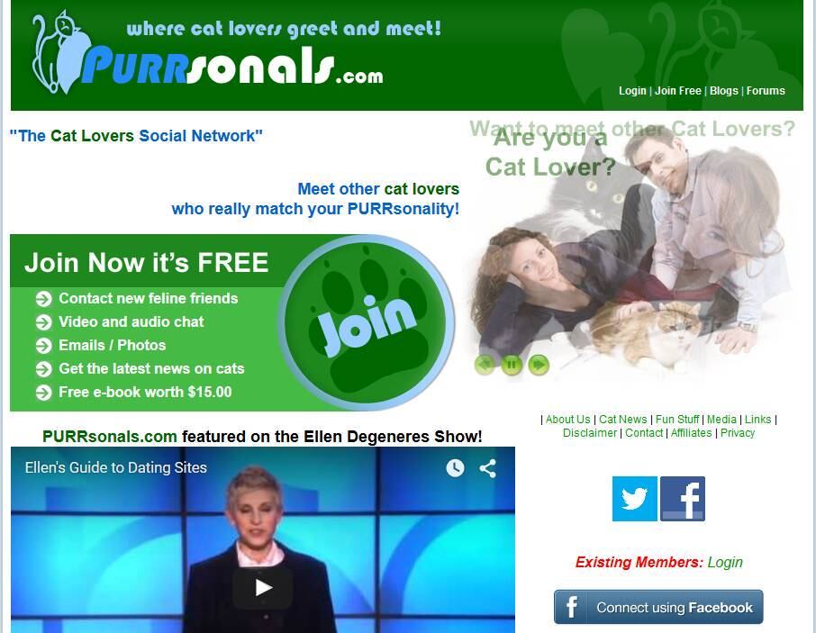 Purrsonals

Quê tia do gato, o que! No Puursonals, você conhece muita gente (mas, muita gente mesmo) que idolatram os bichanos. Se você adora decorações felinas, vê vários videos e GIFs que têm gatos como protagonistas e se pudesse teria centenas deles em casa, corre para o Puursonals que você deve achar um novo amor por lá
