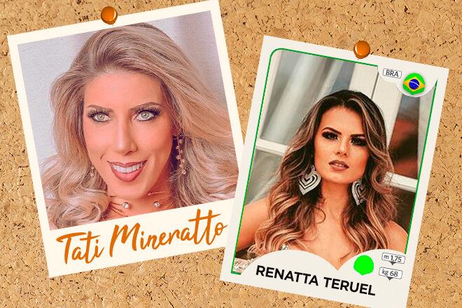 Tati Mineratto x Renatta Teruel 

A rainha de bateria da Gaviões da Fiel, Tati Mineratto, e a
imperatriz , Renatta Teruel, foram expulsas da agremiação no Carnaval deste
ano. As duas chegaram a se empurrar durante ensaio técnico e foram separadas
por integrantes da escola
