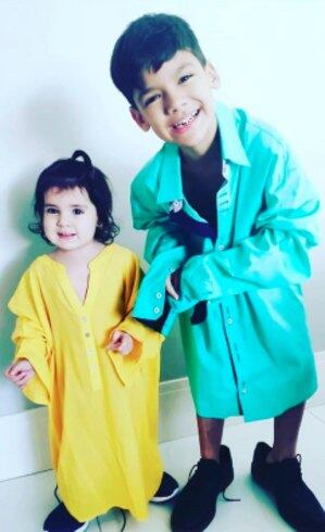 Alice e seu irmão mais velho, Gustavo