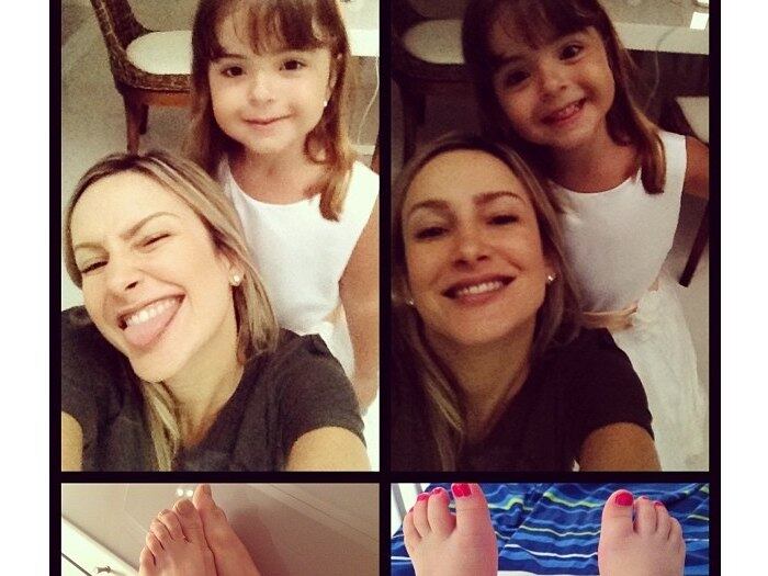 Claudia Leitte já apareceu nas redes sociais fazendo careta ao lado da sobrinha. ia coruja, Claudia esbanjou bom humor na legenda.

 — Tia, eu não quero fazer careta, quero pose!" Glup! rs Essa é a minha Valentina.