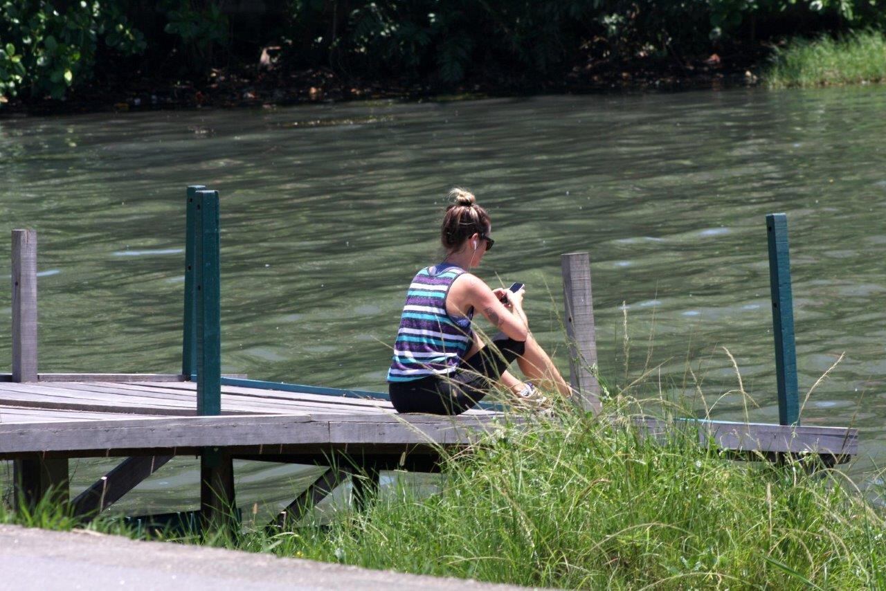 Atriz aproveitou uma folga nas gravações de Pecado Mortal para curtir um dia de descanso