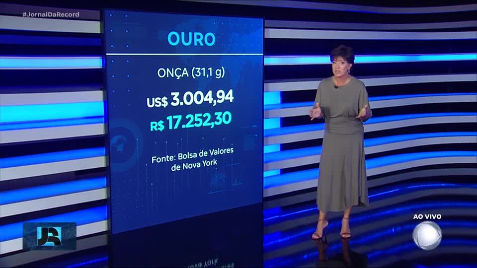 Cotação do ouro bate recorde e supera 3 mil dólares por onça pela primeira vez na história