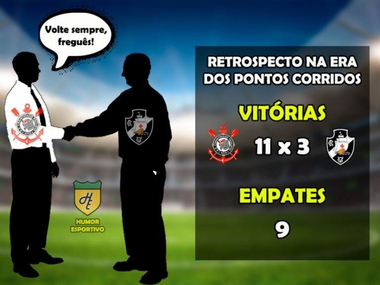 Corinthians x Vasco: o retrospecto na era dos pontos corridos do Brasileirão