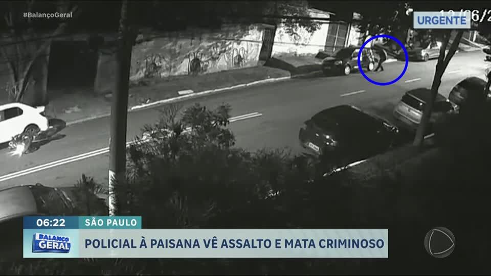 Policial à paisana vê assalto e mata criminoso na zona sul de São Paulo