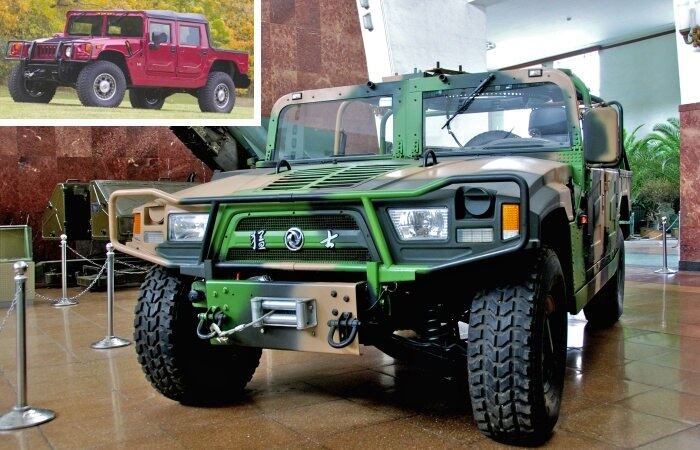 Até o Exército chinês usa carros copiados! Ou será que alguém tem a cara de pau de falar que o Dongfeng EX2050 não foi "inspirado" no clássico Hummer H1?