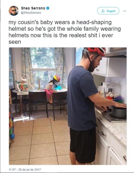 O primo de
Gary, Shea Serrano twittou uma foto que a mãe de Jonas tirou da família na
cozinha