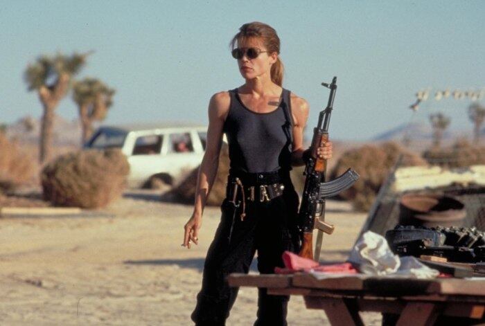 Linda Hamilton interpretou Sarah Connor duas vezes nas telonas