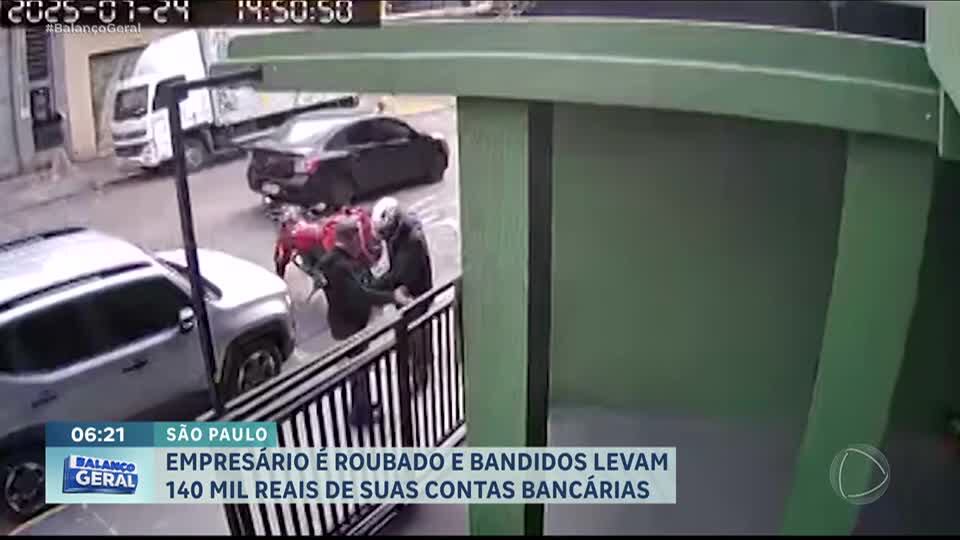 Empresário é assaltado e perde R$ 140 mil em transferências