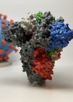 Reprodução 3D da proteína S do coronavírus