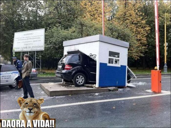 E o pior é que o carro é do pai dele!
