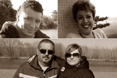 Acima, os brasileiros
Marcelo Gonçalves e Lourdes Castro: moraram na Alemanha, mas vão torcer
pela Argentina; abaixo, o argentino Mario Abel Pacheco, com a mulher,
Mariela: fé na vitória