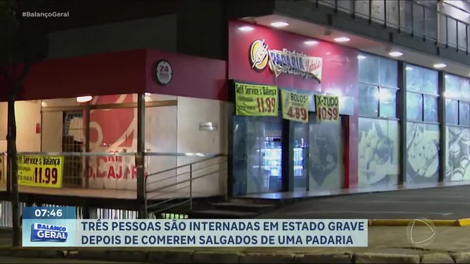 Três pessoas são internadas em estado grave após comprarem salgado em padaria