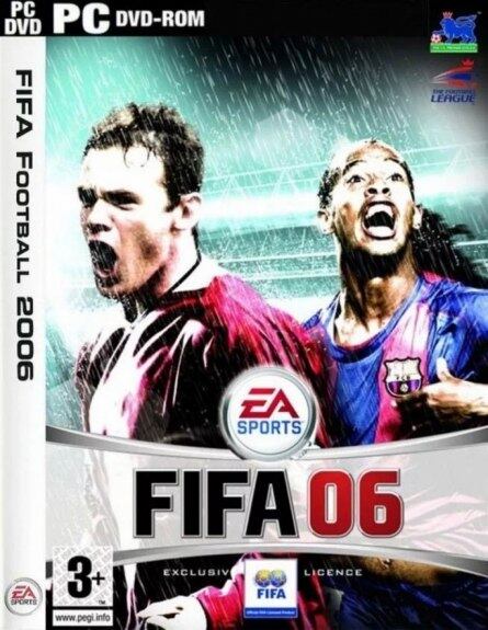Aparecendo pela segunda vez como capa da franquia, o ex-meia Ronaldinho Gaúcho fez parceria com o inglês Wayne Rooney na edição global do FIFA 06, novamente sem a adição de ou
