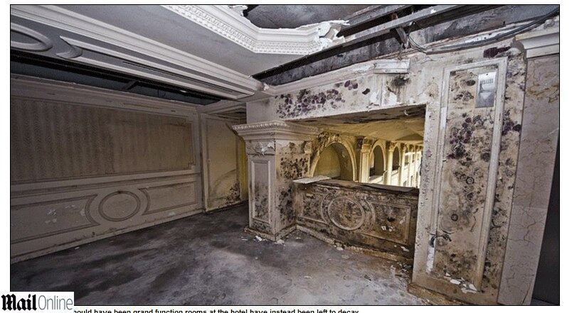 


Dentro do hotel cinco, por onde deveriam circular dezenas de turistas e executivos todos os dias, há apenas marcas da obra não finalizada

