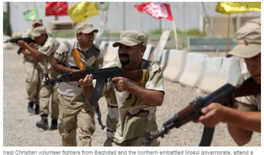 De acordo com um outro comandante do grupo Ketaeb Babilônia que não quis ser identificado, há "centenas de combatentes cristãos situados neste momento em várias áreas de Salaheddin, além de outros responsáveis por proteger as igrejas na província de Bagdá"