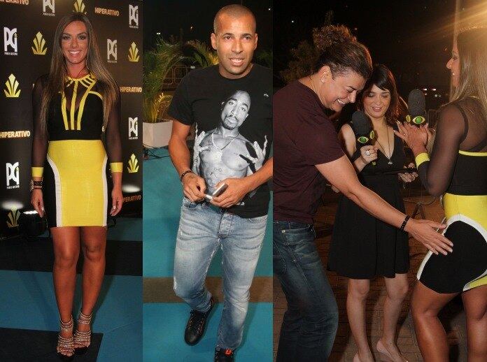 Nicole Bahls e Emerson Sheik passaram por uma saia justa, na noite de quinta-feira (30). O ex-casal compareceu na gravação do DVD da peça Hiperativo, de Paulo Gustavo, no Rio de Janeiro. Apesar de estarem no mesmo local, eles acabaram fazendo de tudo para não se esbarrarem