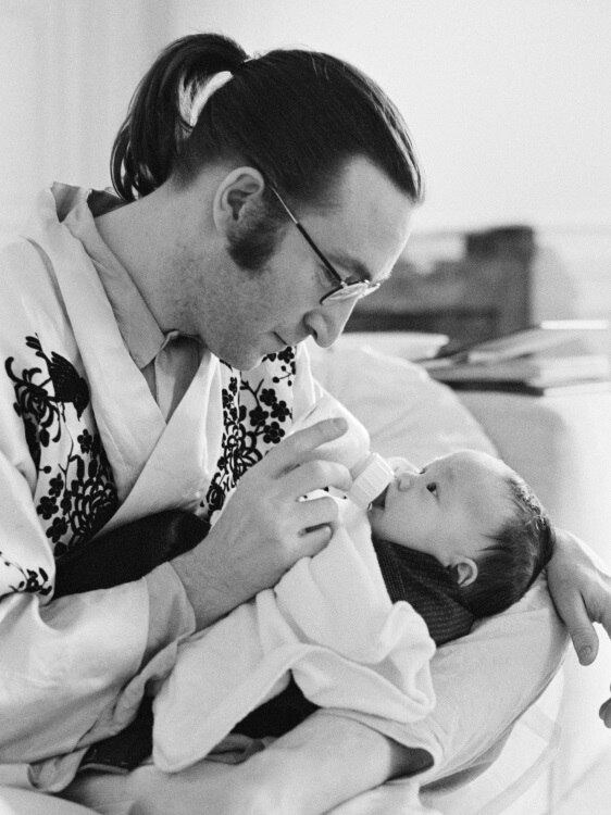 Lennon e o bebê Sean
