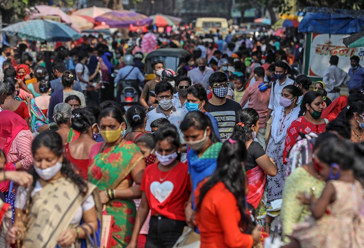 A Índia passa por uma segunda onda de covid, com 47 mil casos nas últimas 24 horas