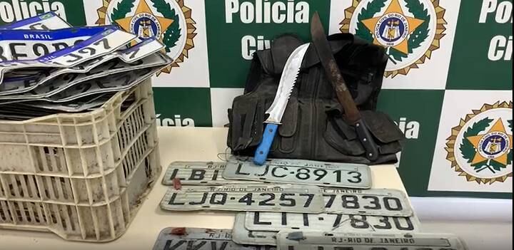 Material apreendido durante operação