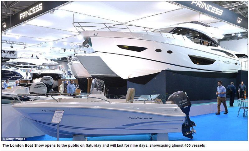 A feira, realizada em Londres, capital da Inglaterra, reuniu
cerca de 400 barcos durante o período de nove dias

Ricaços pagam até R$ 2,6 milhões para passar uma semana em iates de luxo. Conheça as máquinas
