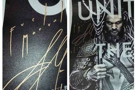 Jason Momoa xinga Marvel em autógrafo para fã