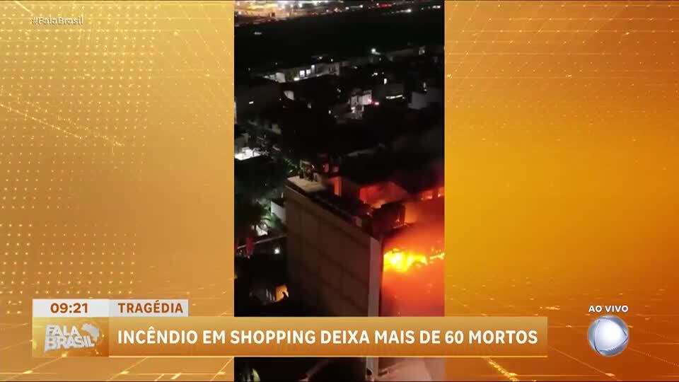 Incêndio em shopping no Iraque deixa mais de 60 mortes