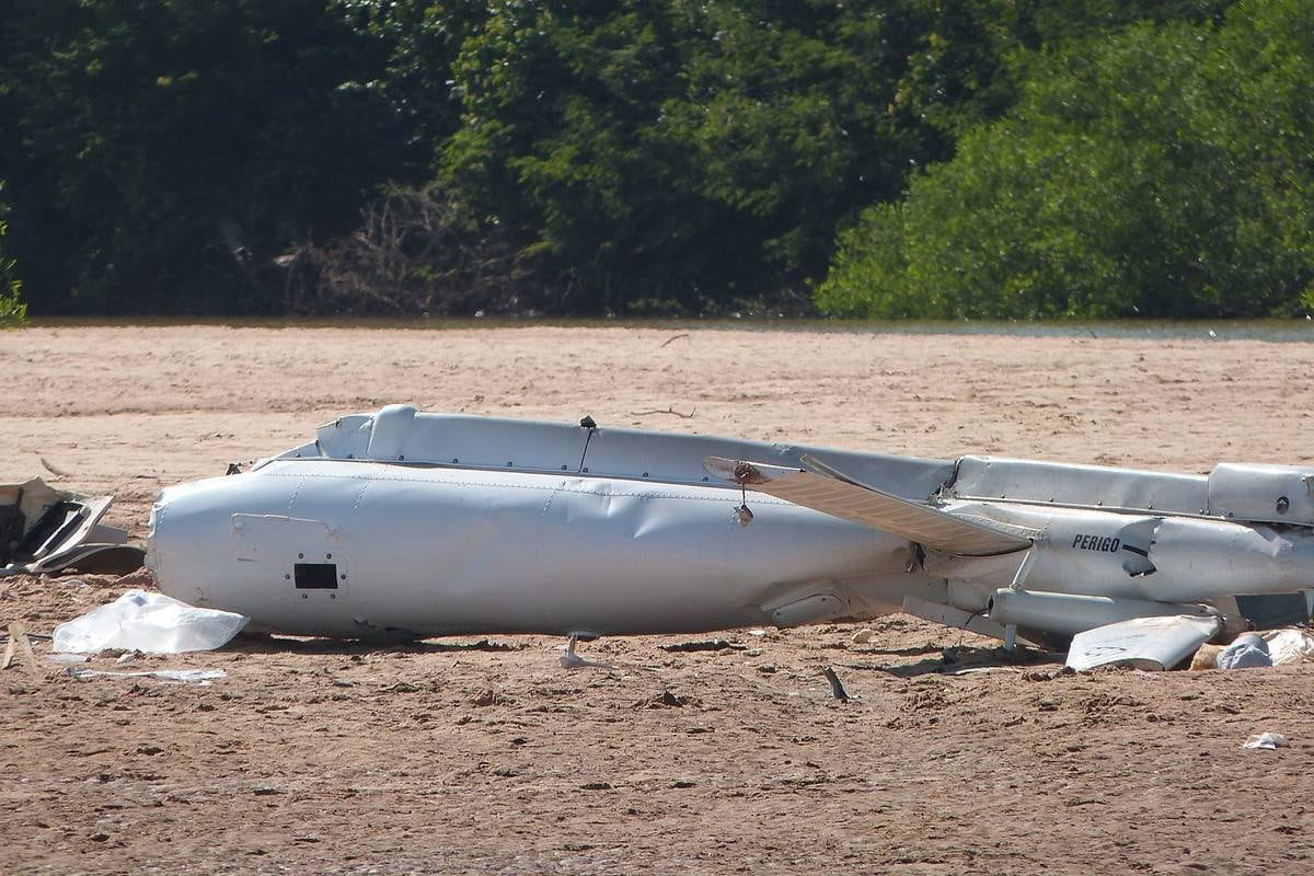 A aeronave caiu na região de Aruanã, em Goiás