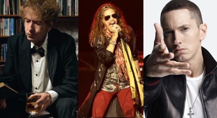 Bob Dylan, Steven Tyler e Eminem
