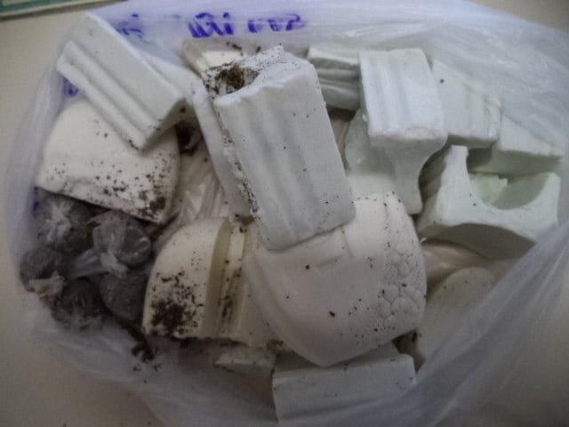 Cocaína e maconha estavam escondidas dentro de sabões de coco
