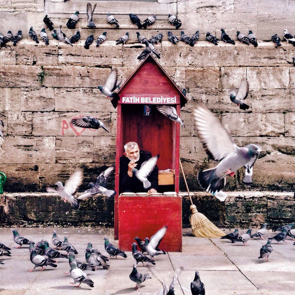 Este homem cercado por pombos rendeu a Song Han o prêmio de melhor foto na categoria Pessoas
