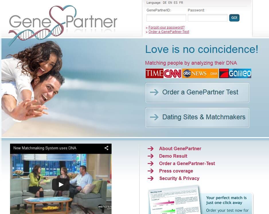 Gene Partner

Quer dizer então que você está em busca de um par perfeito? Então, ao invés de comparar personalidade e gostos, por que você não tenta encontrar alguém que combine com você em níveis genéticos? O Gene Partner tem como proposta encontrar um amor com base nos seus dados genéticos. Interessante, não?