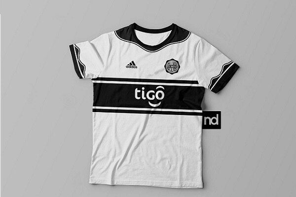 O Olímpia, do Paraguai, não teve grandes mudanças de sua camisa original para a versão da #CrestBasedShirts, mas o resultado não deixou a desejar