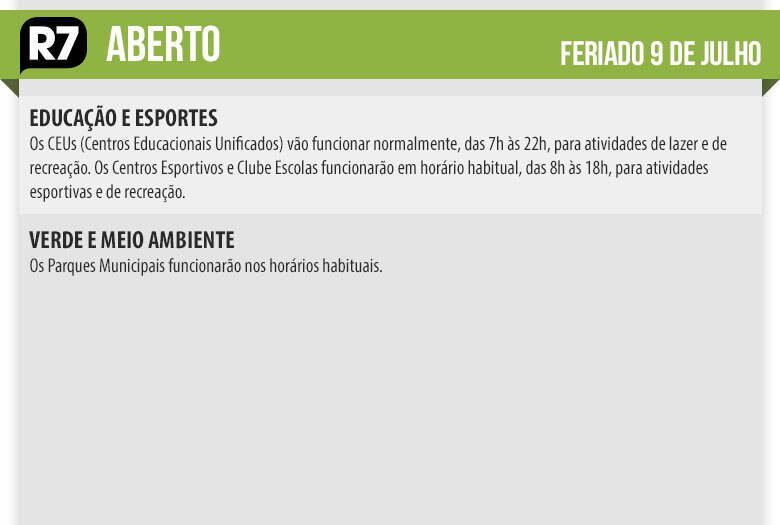 abre e fecha 9 julho
