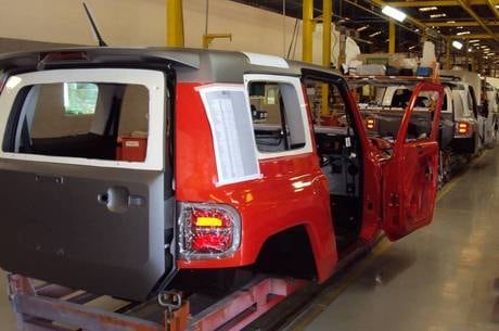 Linha de produção do novo Troller T4 em Horizonte (CE)