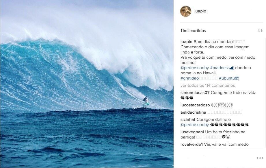 Luana Piovani postou foto de Pedro Scooby no Instagram