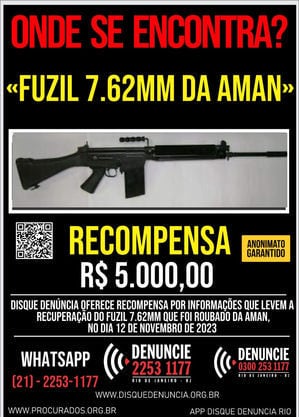 Fuzil calibre 7.62 mm foi roubado