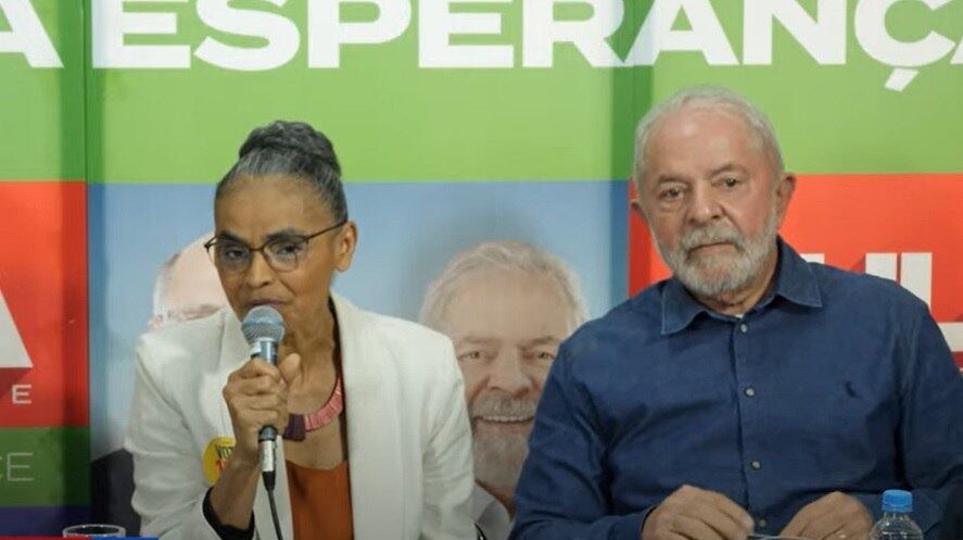 Marina anunciou apoio a Lula já no primeiro turno de 2022