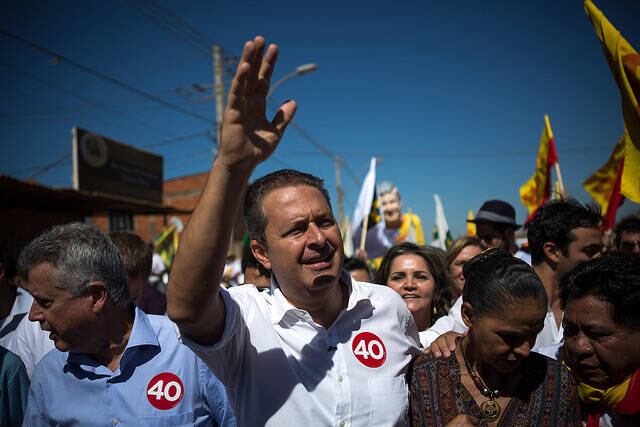 Eduardo Campos e Marina Silva em campanha no Distrito Federal
