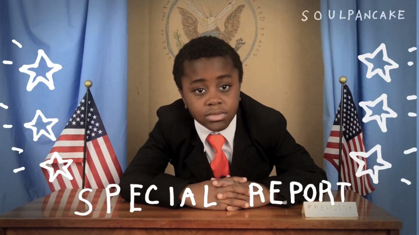 Robbie Novak, de 9 anos de idade, que virou sensação na internet imitando o Obama