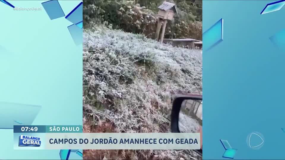 Campos do Jordão (SP) amanhece com geada nesta quarta-feira (25)