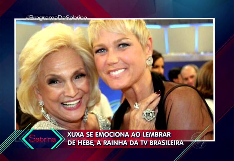 

Em outro ponto da entrevista, a apresentadora ficou emocionada
ao relembrar da amiga Hebe Camargo.
Assista ao vídeo!

— Eu fico tão chateada por não ter aprendido mais com ela.
Nunca imaginei que teria um programa nesse dia que era dela [às
segundas-feiras]. Queria muito que ela estivesse por aí. Tenho certeza que ela me
daria várias dicas

+ Defeito, arrependimento e mais! Sabrina Sato descobre os segredos de Xuxa Meneghel
+ VÍDEO: Sabrina visita tia Cecília, que cuida de 126 crianças
+ Amor sem fim! Conheça a história da mulher que adotou 126 crianças
+ Assista às íntegras do Programa da Sabrina no R7.com/Play!
