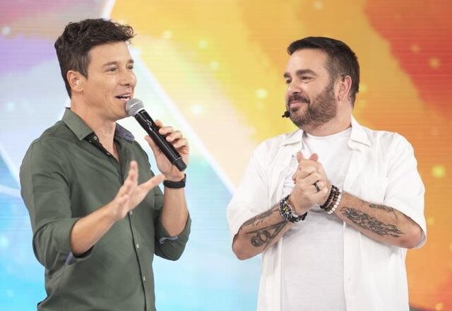 Para fazer o seu par romântico, Faro convidou o humorista Marcos Chiesa, o Bola. Será que a nossa Gaga tem mesmo talento? 