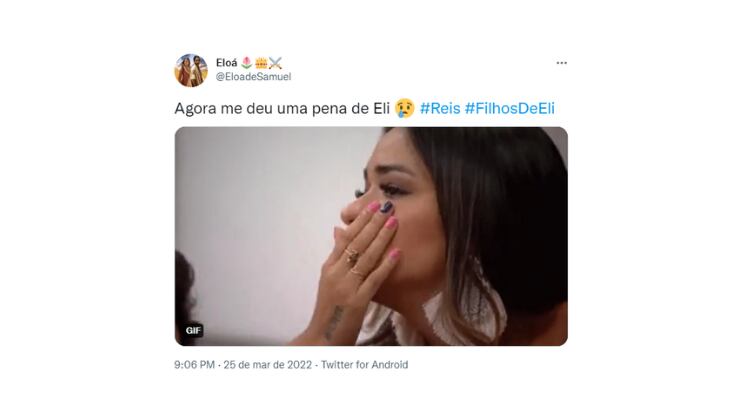 Alguns internautas sentiram na pele a dificuldade de Eli para lidar com a situação