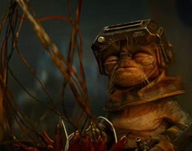 Nome do personagem: Babu Frik - Filme: A Ascensão Skywalker (2019) - Uma criatura especialista em droides que vive em Kijimi, ajudou a Resistência a extrair informações de C3P0.