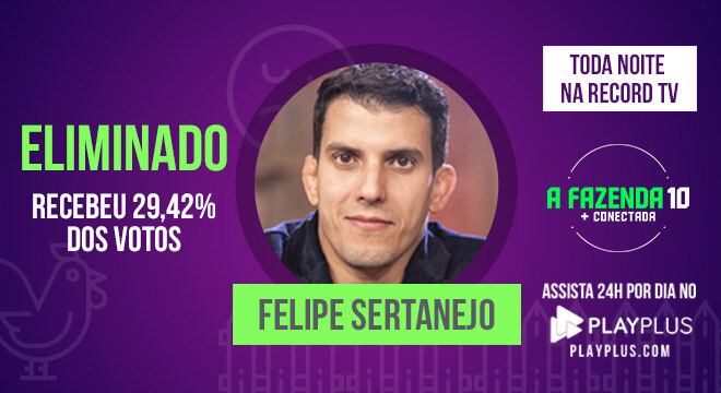 Felipe Sertanejo se despede da competição