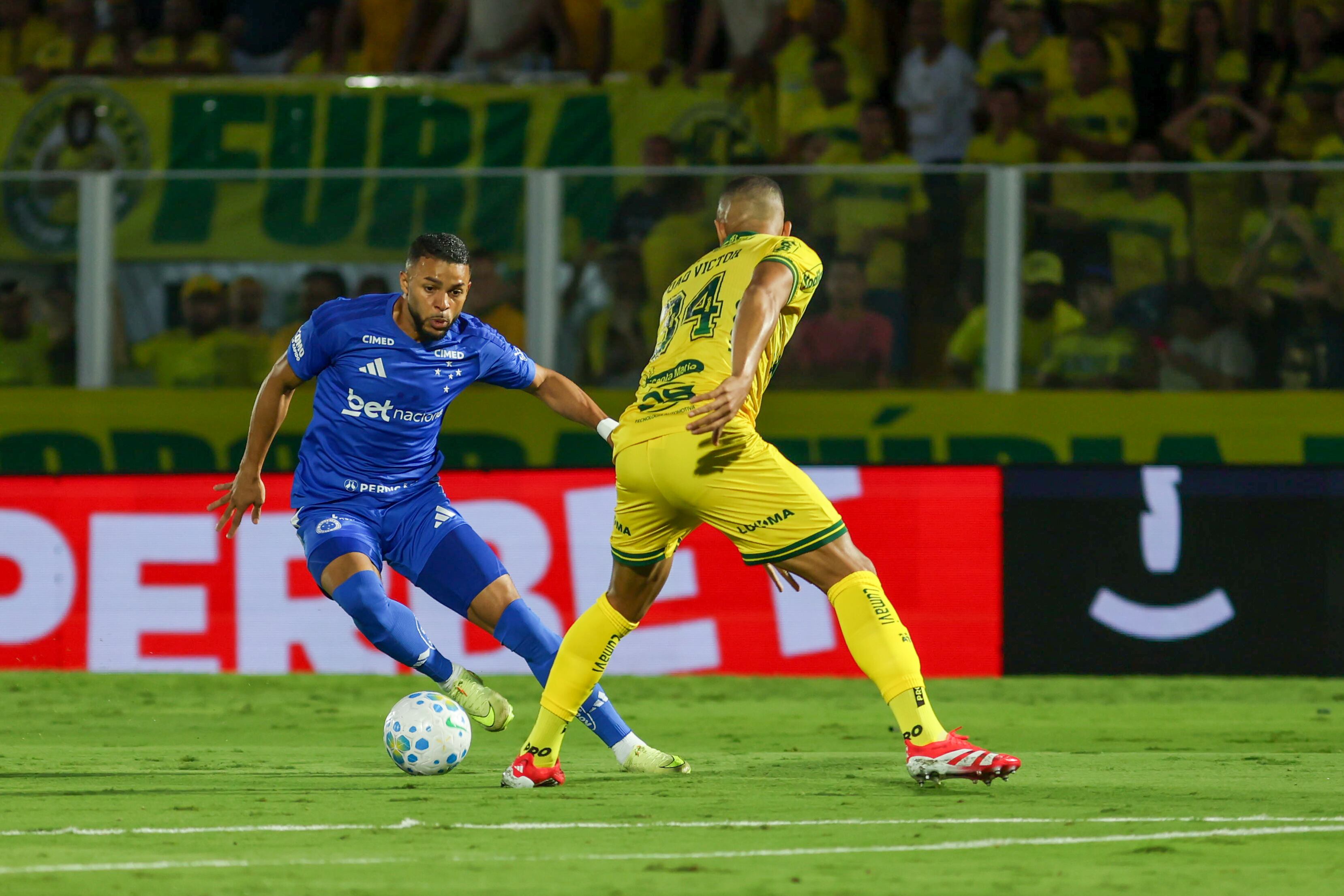 Wanderson, do Cruzeiro, em partida contra o Mirassol, válida pelo   Campeonato Brasileiro 2026